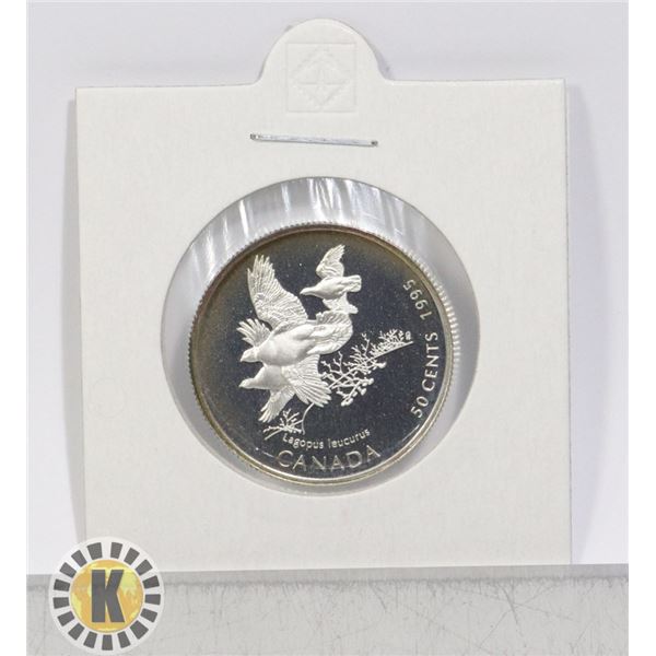 1995 SILVER CANADA BIRD SERIES 50 CENTS PROOF