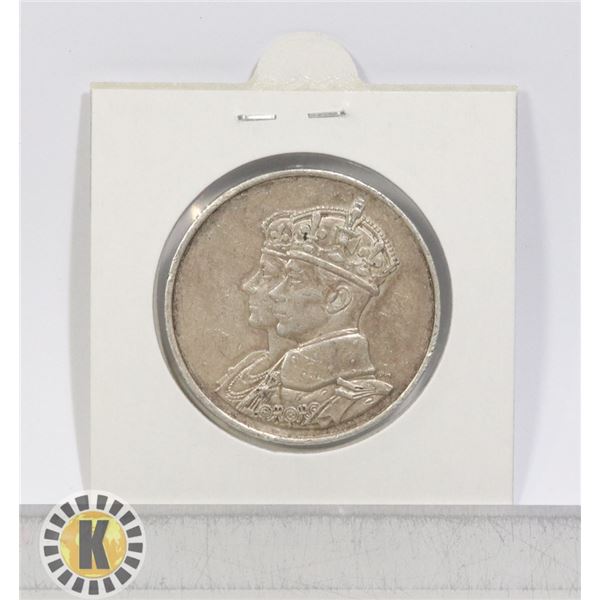 1939 ROYAL VISIT TO CANADA SILVER MEDAL, 19.50g