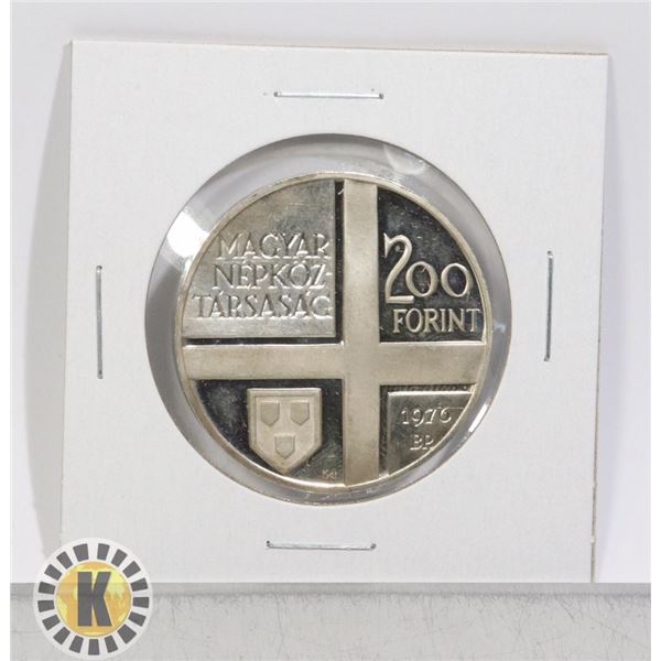 1976 SILVER HUNGARY 200 FORINT PROOF COIN