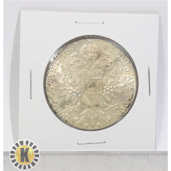 1780 SILVER AUSTRIA MARIA THERESA THALER COIN