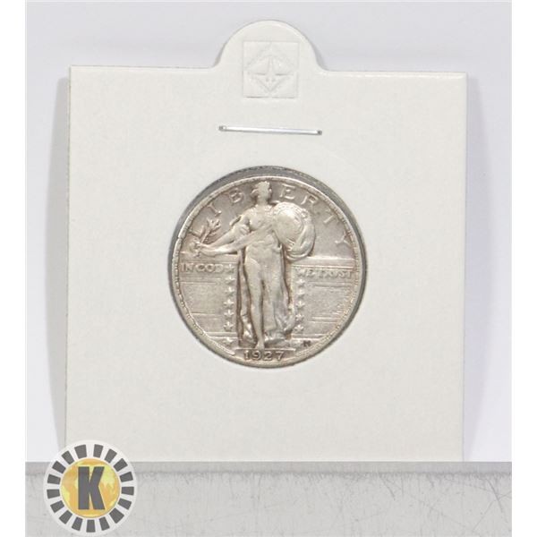 1927 SILVER USA QUARTER DOLLAR 25 CENTS COIN