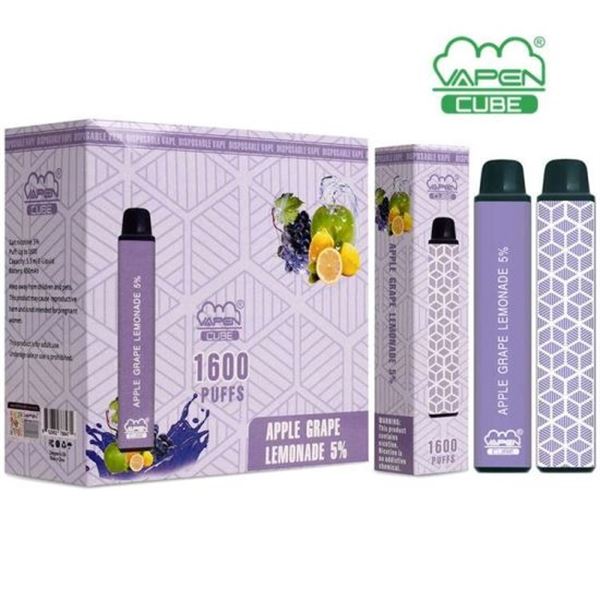 ONE 1600 PUFFS VAPEN CUBE 5% APPLE GRAPE LEMONADE