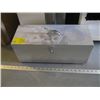 Image 2 : METAL TOOL BOX WITH ASST. PAINTING SUPPLIES & A STOOL