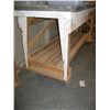 Image 2 : WOODEN WORK TABLE ON CASTORS