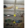 Image 1 : LOT OF MISC. CONTENTS IN BINS ON DOOR, TAPE MEASURES, FLASHLIGHT, STAPLER, ETC.