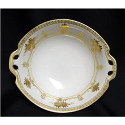 Nippon Pierced Handle Gold Trim Bowl 6-3/4" #1857327