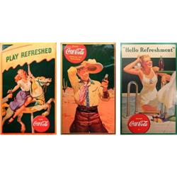 Three Vintage Looking Coca-Cola Posters #1857429