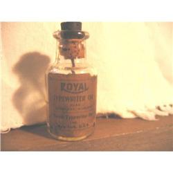 Royal Typewriter Oil Bottle, Cork & Label #1857632