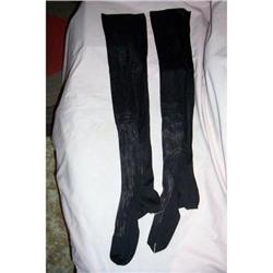 Antique Victorian Unworn Silk Stockings #1857650