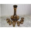 Image 1 : Gold plated Decanter with six matching shot #1857730