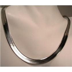 Sterling Silver Herringbone Necklace #1857972