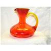 Image 1 : Hand Blown Tangerine Glass Pitcher #1858078