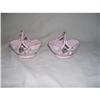 Image 1 : Pait of Pink Signed Norcrest Baskets #1858146