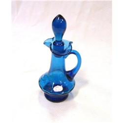 RAINBOW GLASS BLUE CRUET #1858182