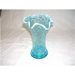 JEFFERSON GLASS DIAMOND & THUMBPRINT VASE #1858186