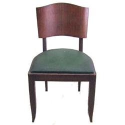 Set 6 French Art Deco Mahogany Dining Chairs #1862858