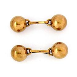 14Kt Gold ball cufflinks #1863641