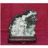 Image 1 : Green Celadon Stone display with Moon Lady  #1863708