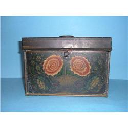 Tole document box of painted tin #1883733