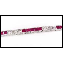 Ruby Diamond Line Bracelet(was $6000) #1883744