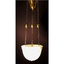 Opal glass chandelier. #1883902