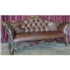 Image 1 : ANTIQUE RUSTIC TUFTED ROOT LEATHER SOFA CHAISE #1883949