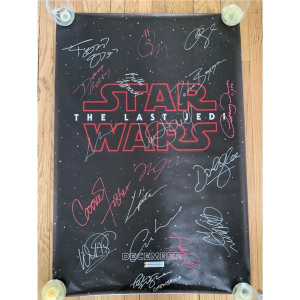 Signed The Last Jedi Movie Poster