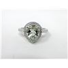 Image 1 : Large Green Amethyst & Diamond Ring