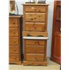 Image 1 : Pair of 3 Drawer Pine Nightstands -18" x 23" x 28"