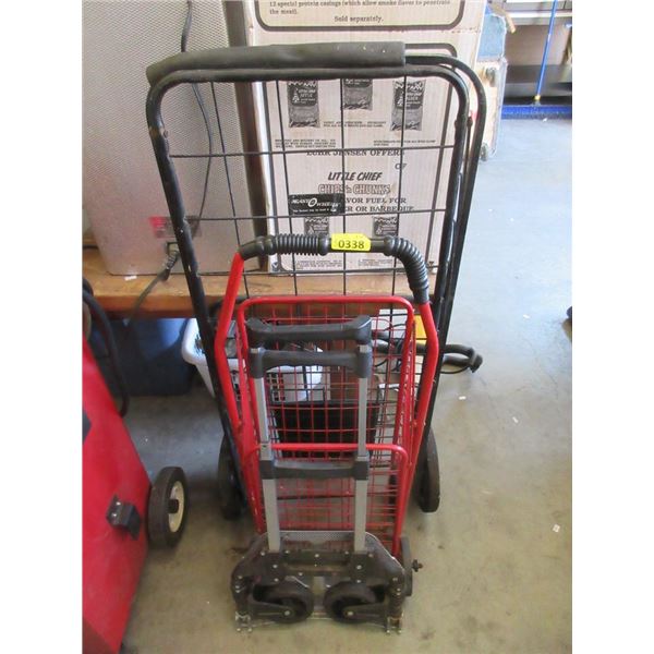 2 Shopping Carts and 1 Office Dolly