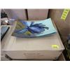 Image 1 : 2 Cases of New 16" Rectangular Art Glass Plates