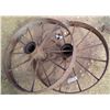Image 5 : 2 large steel wheels 32" high