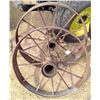 Image 2 : 2 smaller steel wheels 28" high