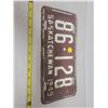 Image 1 : 1949 Sask plate 86-128