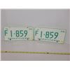 Image 1 : Pair of 1968 Sask plates F1-859