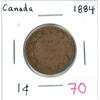 Image 1 : 1884 Canada one cent coin