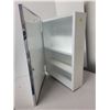 Image 2 : White metal medicine cabinet 14" X 20"