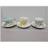 Image 1 : 3 cup/saucer sets bone china
