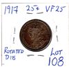 Image 2 : 1917 VF25 25 CENT ROTATED