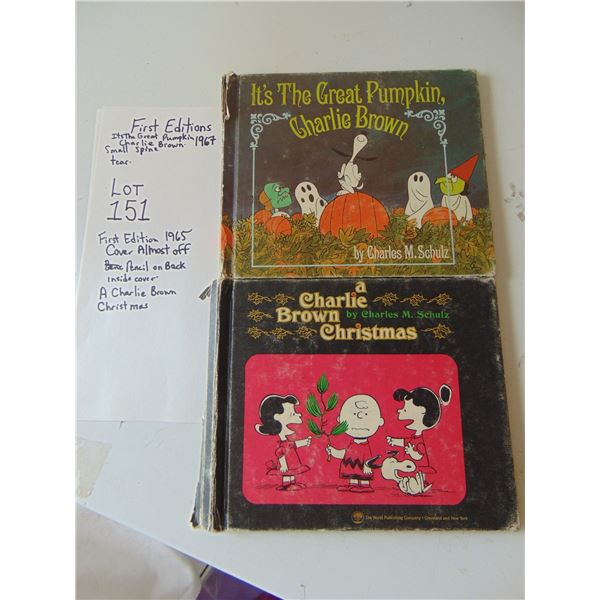 CHARLIE BROWN HARD COVER BOOKS 1ST EDITION LOT OF 2