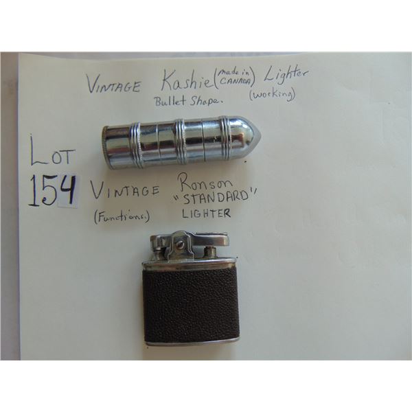 VINTAGE KASHIE BULLET SHAPED & RONSON STAMDARDLIGHTER