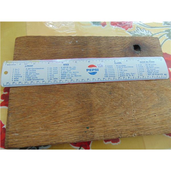 VINTAGE 1970’S PEPSI RULER WITH METRIC & OTHER MEASUREMENT CONVERSIONS