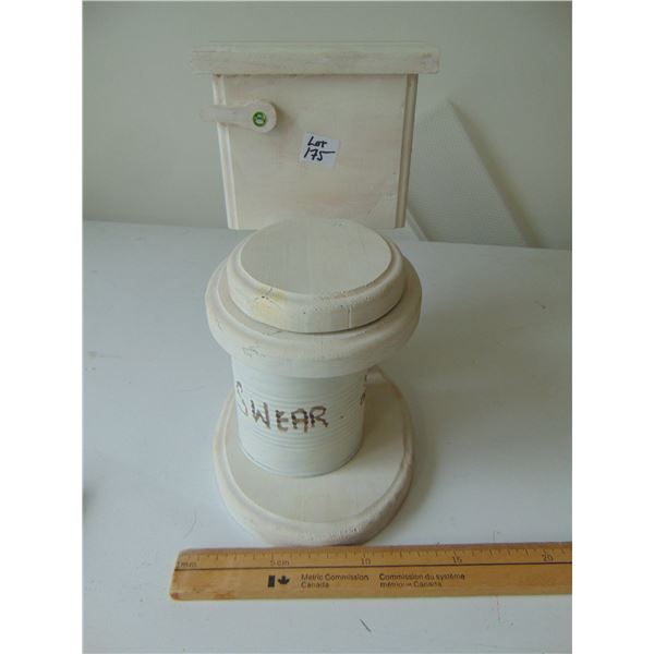 HAND MADE WOODEN SWEAR JAR TOILET