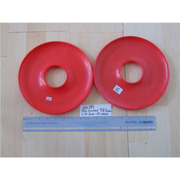 TWO VINTAGE 1970’S LIFE SAVER FRISBEES