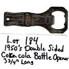 Image 1 : 1950.s DOUBLE SIDED COCA-COLA METAL BOTTLE OPENER