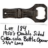 Image 2 : 1950.s DOUBLE SIDED COCA-COLA METAL BOTTLE OPENER