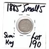 Image 2 : 1885 SMALL 5 SEMI KEY FIVE CENTS SILVER