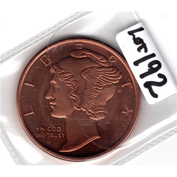 ONE OUNCE GOLDEN STATE MINT COPPER ROUND