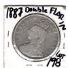 Image 1 : 1887 BRITISH DOUBLE FLORIN 925 SILVER COIN
