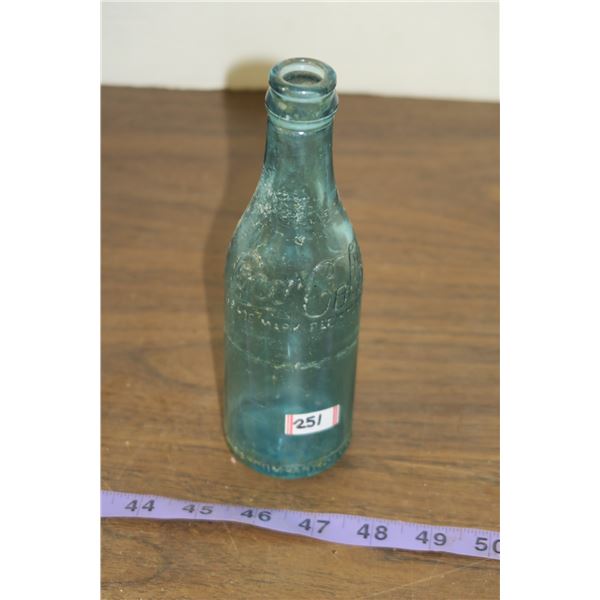 Vintage Blue Glass Coca Cola Bottle